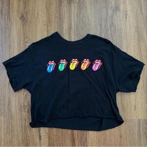 Rolling stones cropped tee